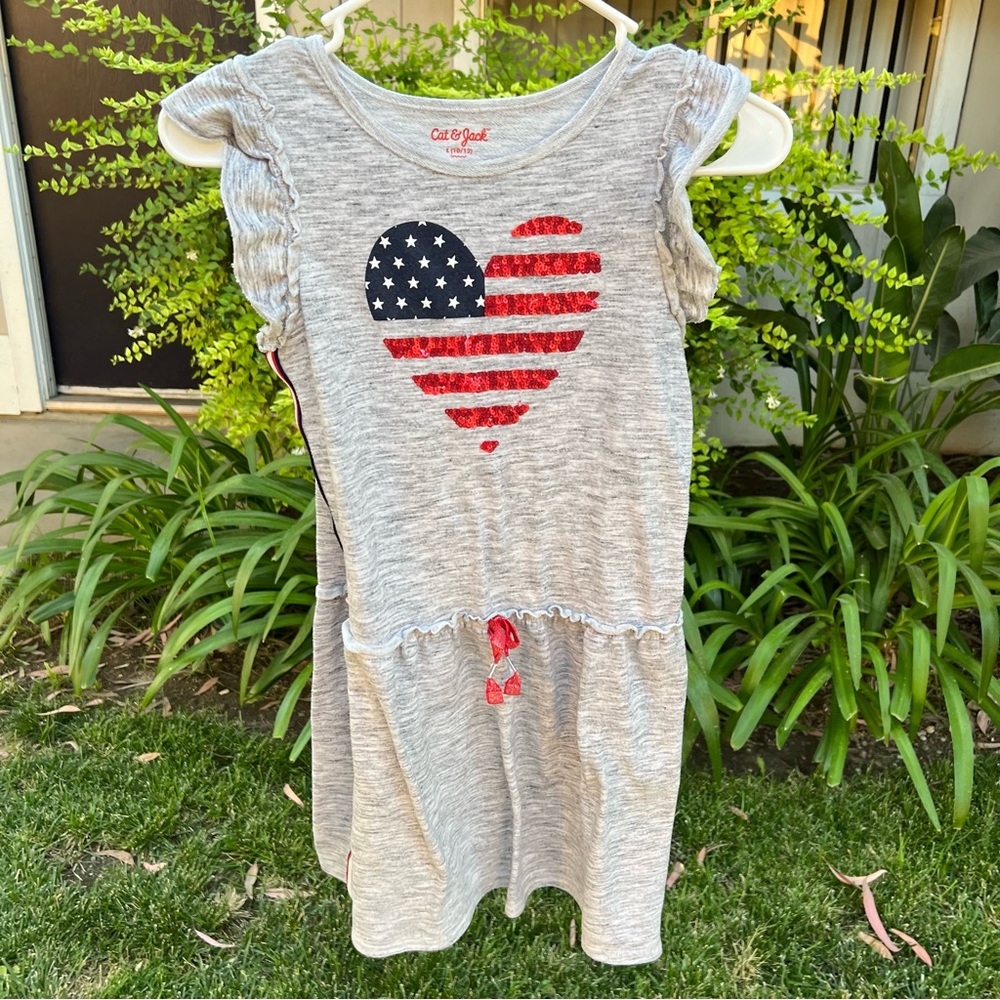 Girls Patriotic Cat & Jack Dress 10/12